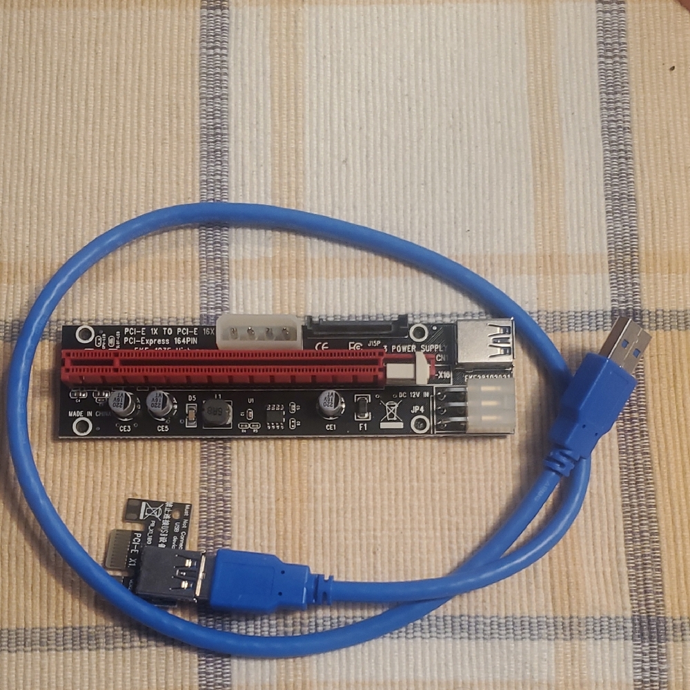 PCI-E Riser Card with USB Cable